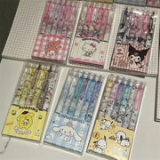 Sanrio 6pcs Series Gel Pen 0.55mm Refill Hello Kitty, Y2k, Cinnamoroll, Kuromi & My Melody