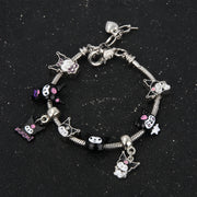 Kawaii Sanrio Pink Hello Kitty Melody Bracelet Pendant Girl Detachable DIY Bracelet Fans Gift Cosplay Props For Women Jewelry