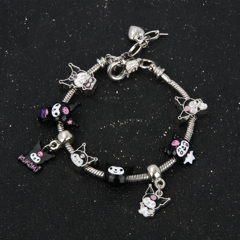 Kawaii Sanrio Pink Hello Kitty Melody Bracelet Pendant Girl Detachable DIY Bracelet Fans Gift Cosplay Props For Women Jewelry