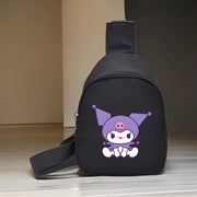 Hello Kitty Sling Chest Bag, Cinnamoroll Kuromi Crossbody Bag, Fashionable Casual Shoulder Bag with Coin Purse for Daily Travel