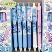6 Pcs/Set Stitch Limited Edition high quality Gel Pen Cartoon Series Black 0.5mm Student/Office Daily Stationery