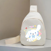 Hello Kitty Sling Chest Bag, Cinnamoroll Kuromi Crossbody Bag, Fashionable Casual Shoulder Bag with Coin Purse for Daily Travel