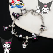 Kawaii Sanrio Pink Hello Kitty Melody Bracelet Pendant Girl Detachable DIY Bracelet Fans Gift Cosplay Props For Women Jewelry