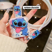 Anime Stitch Charging Data Cable Protector Winder Accessories for Iphone 20W Charger for Iphone 15 14 13 Christmas Gifts