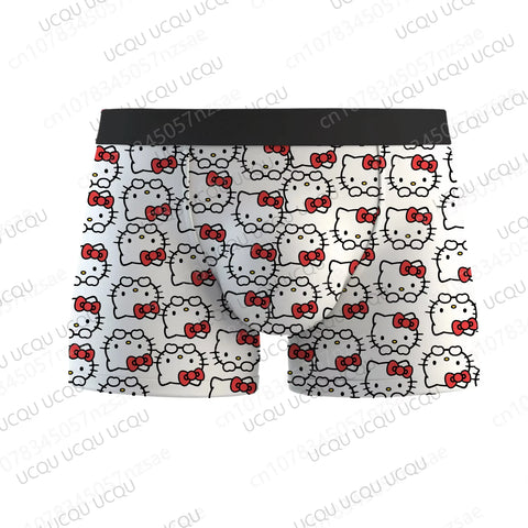 2025 Hot Sale Hello Kitty &Spider-Man  Men's underwear lady panty Oversized Suit couple outfits S-4XL