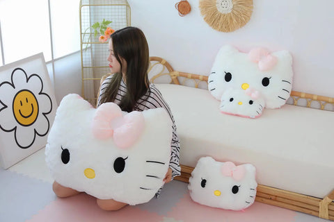 Big Size Sanrio Hello Kitty Back Cushion Melody Hello Kitty Pillow Sofa Bed Bay Window Home Decor Pillow Hug Plushies Xmas Gift