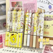 Sanrio 6pcs Series Gel Pen 0.55mm Refill Hello Kitty, Y2k, Cinnamoroll, Kuromi & My Melody
