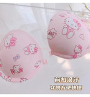 Hot Cute Sanrio Bra Set Hello Kitty Sweet Underwear Panties And Bra Set Push-Up Bra Comic Underwear Sexy Pure Desire Girl Gift