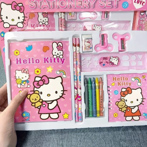 Sanrio Hello Kitty 14PCS Stationery Gift Set – Cute Cartoon School Supplies for Kids