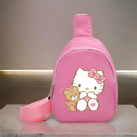 Hello Kitty Sling Chest Bag, Cinnamoroll Kuromi Crossbody Bag, Fashionable Casual Shoulder Bag with Coin Purse for Daily Travel