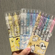 Sanrio 6pcs Series Gel Pen 0.55mm Refill Hello Kitty, Y2k, Cinnamoroll, Kuromi & My Melody