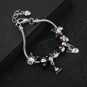 Kawaii Sanrio Pink Hello Kitty Melody Bracelet Pendant Girl Detachable DIY Bracelet Fans Gift Cosplay Props For Women Jewelry