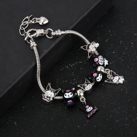Kawaii Sanrio Pink Hello Kitty Melody Bracelet Pendant Girl Detachable DIY Bracelet Fans Gift Cosplay Props For Women Jewelry