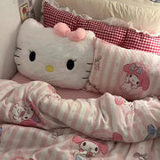 Big Size Sanrio Hello Kitty Back Cushion Melody Hello Kitty Pillow Sofa Bed Bay Window Home Decor Pillow Hug Plushies Xmas Gift