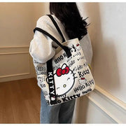 Anime Sanrio Hello Kitty Large Capacity Shoulder Bag Cartoon Kt Cat Handbag Backpack Schoolbag Holiday Christmas Halloween Gifts