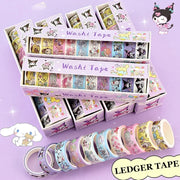 Sanrio Series Hello Kitty Kuromi Melody Tape 10 Volumes of Cartoon Stickers Cute Children Gift Material Decorative Stickers