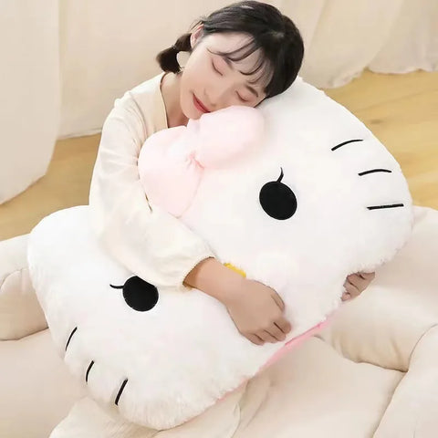 Big Size Sanrio Hello Kitty Back Cushion Melody Hello Kitty Pillow Sofa Bed Bay Window Home Decor Pillow Hug Plushies Xmas Gift