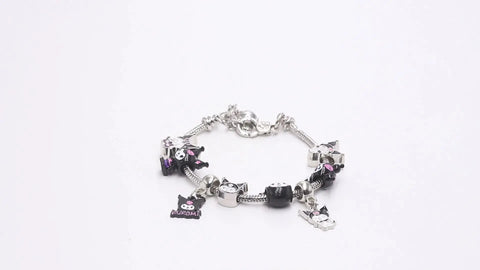 Kawaii Sanrio Pink Hello Kitty Melody Bracelet Pendant Girl Detachable DIY Bracelet Fans Gift Cosplay Props For Women Jewelry