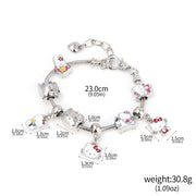 Kawaii Sanrio Pink Hello Kitty Melody Bracelet Pendant Girl Detachable DIY Bracelet Fans Gift Cosplay Props For Women Jewelry