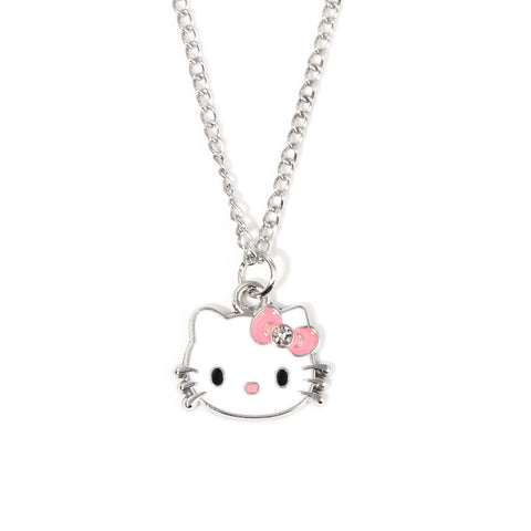 Hello Kitty Pendant Necklaces Fashion Bow Cute Cat Necklace For Women Men Jewelry Accessories Gifts Girl Metal KT Cat Pendant