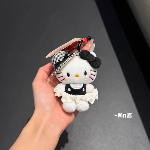 Sanrio Kawaii Hello Kitty Peripheral Pendant Doll Cute Fashion Sunglasses Kt Cat Keychain Backpack Accessories Christmas Gifts