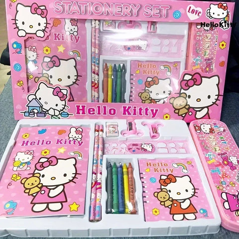 Sanrio Hello Kitty 14PCS Stationery Gift Set – Cute Cartoon School Supplies for Kids