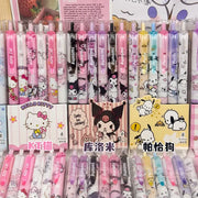Sanrio 6pcs Series Gel Pen 0.55mm Refill Hello Kitty, Y2k, Cinnamoroll, Kuromi & My Melody