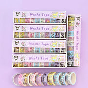 Sanrio Series Hello Kitty Kuromi Melody Tape 10 Volumes of Cartoon Stickers Cute Children Gift Material Decorative Stickers