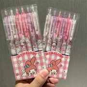 Sanrio 6pcs Series Gel Pen 0.55mm Refill Hello Kitty, Y2k, Cinnamoroll, Kuromi & My Melody
