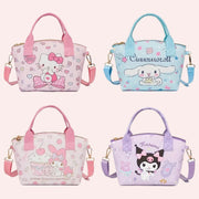 Lovely Sanrio Cinnamoroll Hello Kitty Tote Handbag Stylish Versatile with Adorable Kuromi Mymelody Prints Perfect Shoulder Bag