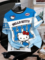 Men's Boys' Casual Sporty Hello Kitty 3D Print Graphic T-Shirt Girl Round Neck Tee Outdoor Sports Adult Women's  T-shirt