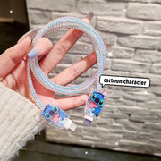Anime Stitch Charging Data Cable Protector Winder Accessories for Iphone 20W Charger for Iphone 15 14 13 Christmas Gifts