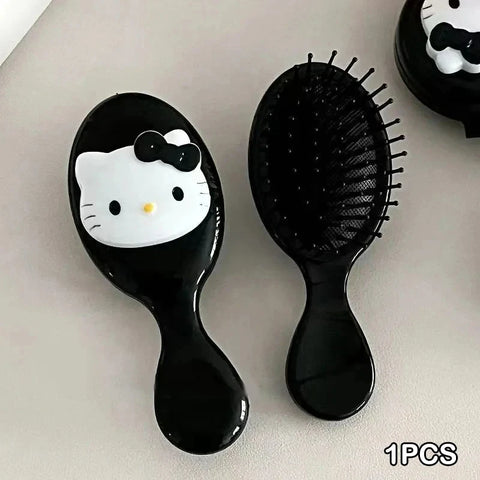 Kawaii Hello Kitty Air Cushion Comb Anime Sanrio Cartoon Kitty Cat Doll Girl Heart Cute Portable Comb Gift For Girl Styling Tool
